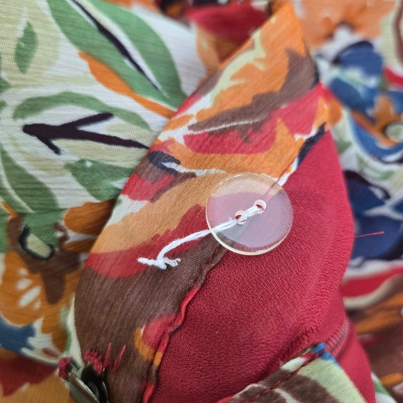 Coldwater Creek Floral Ruffle Layered Skirt, Lined, Size PM - Picture 5 of 15